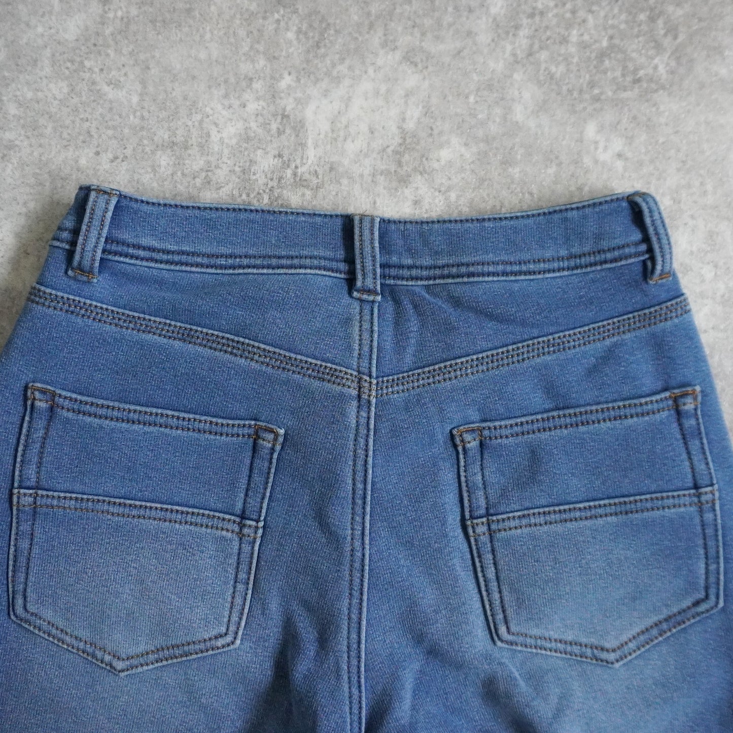 裏シャギーニットデニムスキニーパンツ