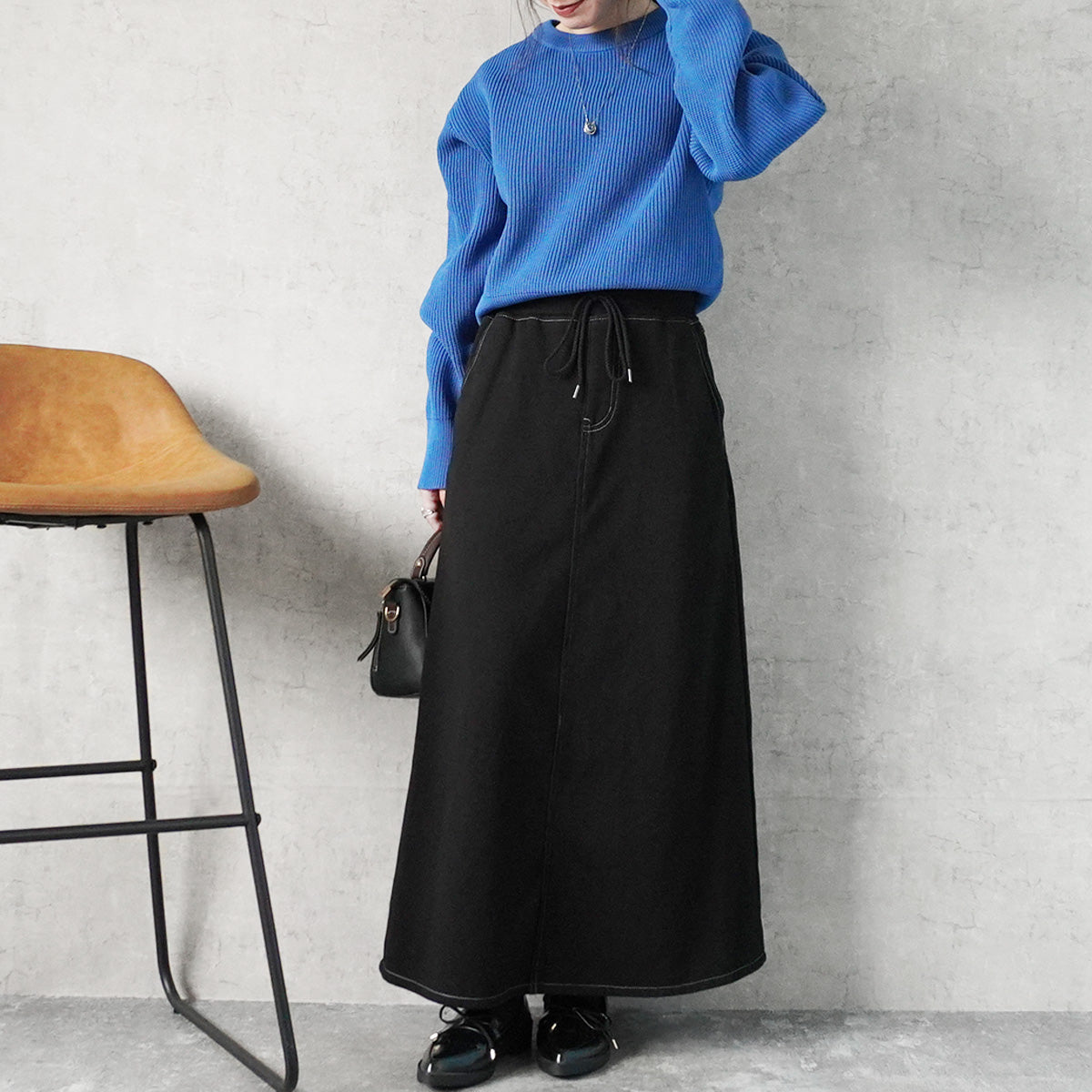 裏シャギーデニムスカート