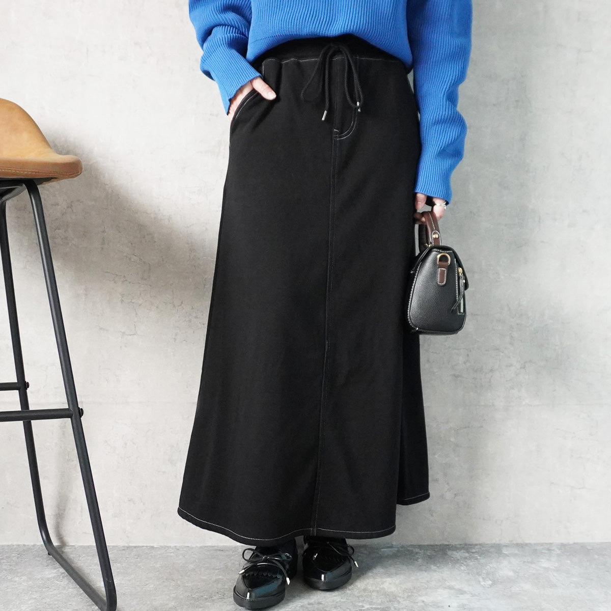 裏シャギーデニムスカート