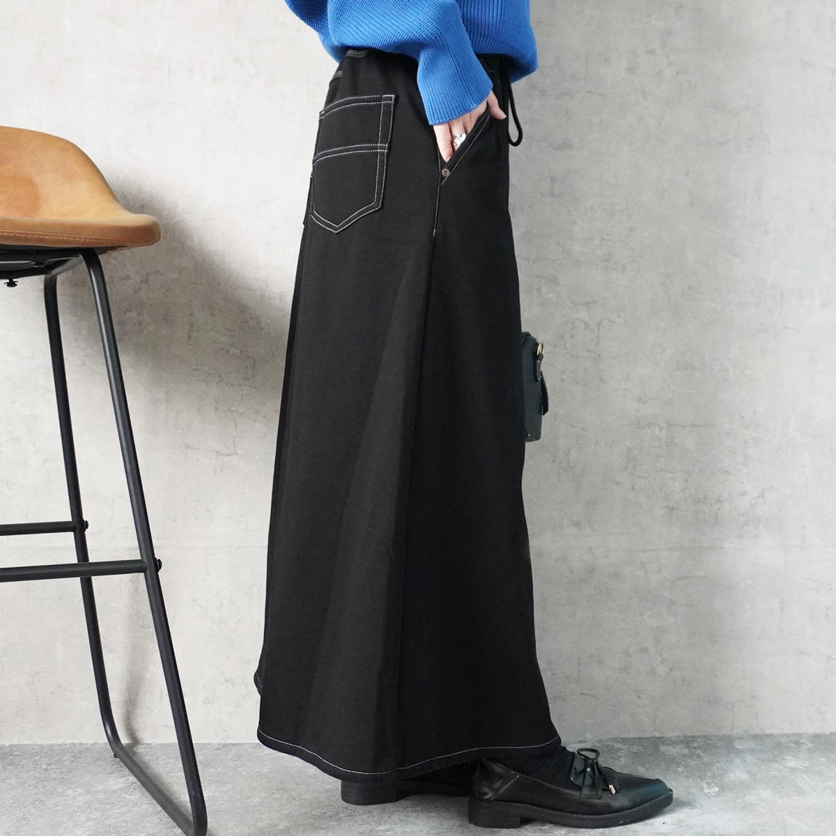 裏シャギーデニムスカート