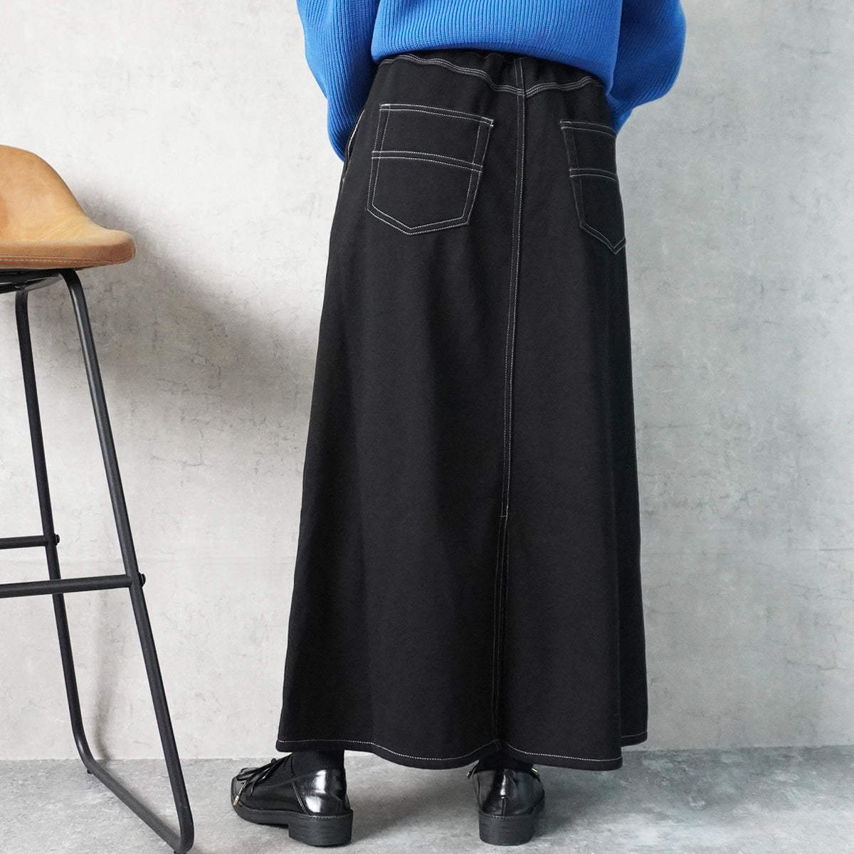 裏シャギーデニムスカート