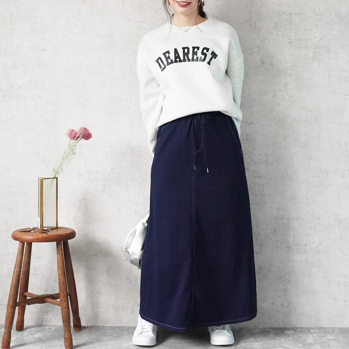 裏シャギーデニムスカート