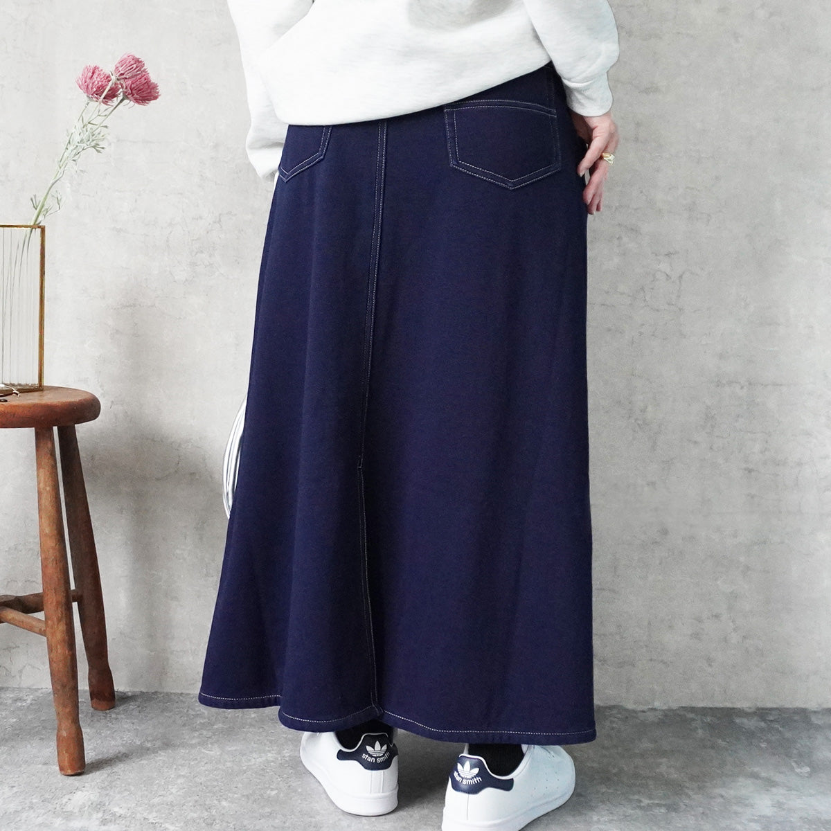 裏シャギーデニムスカート