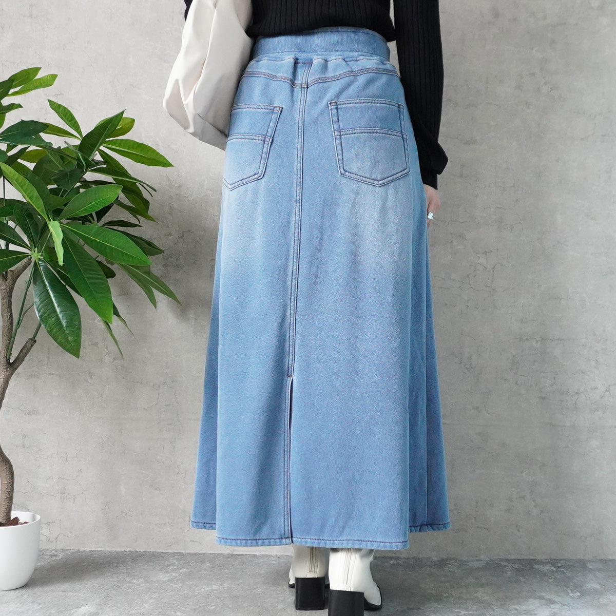 裏シャギーデニムスカート