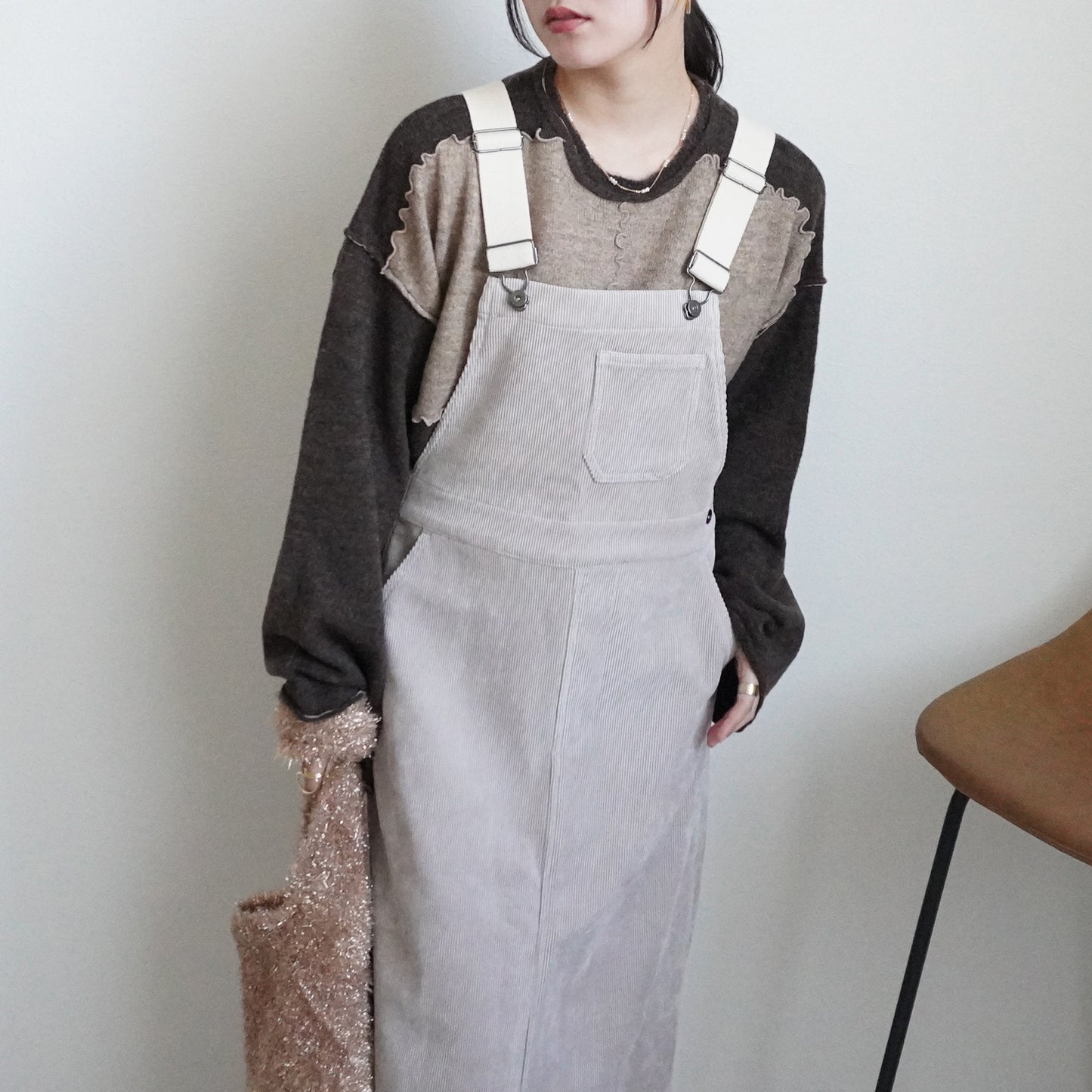 コーデュロイジャンパースカート