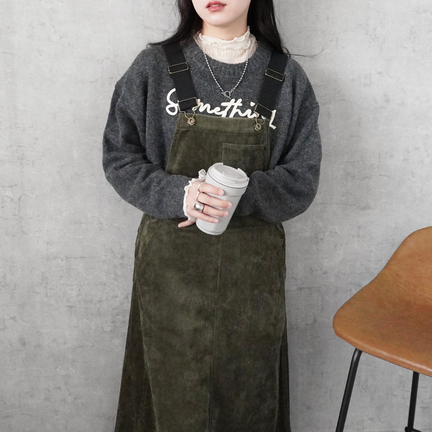 コーデュロイジャンパースカート