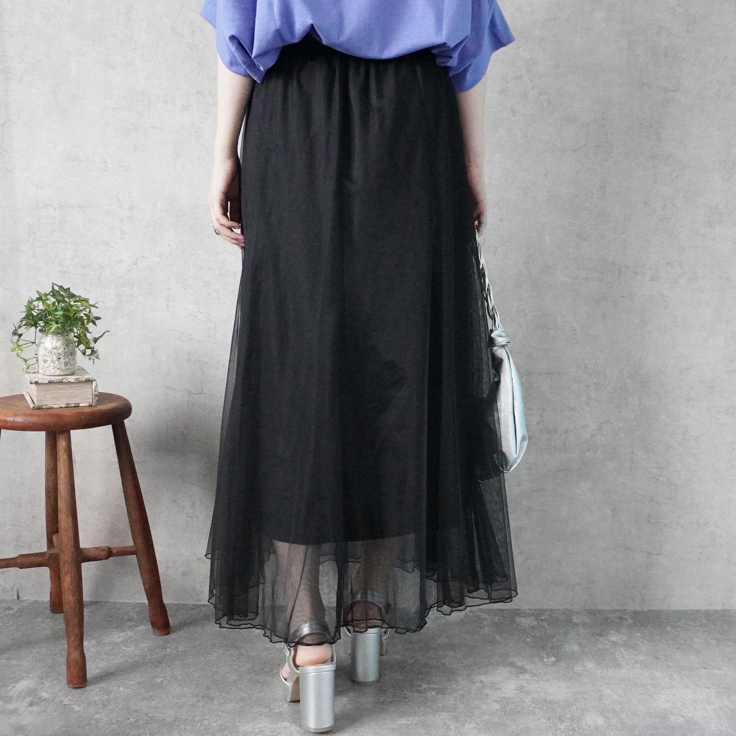 ダブルチュールロングスカート