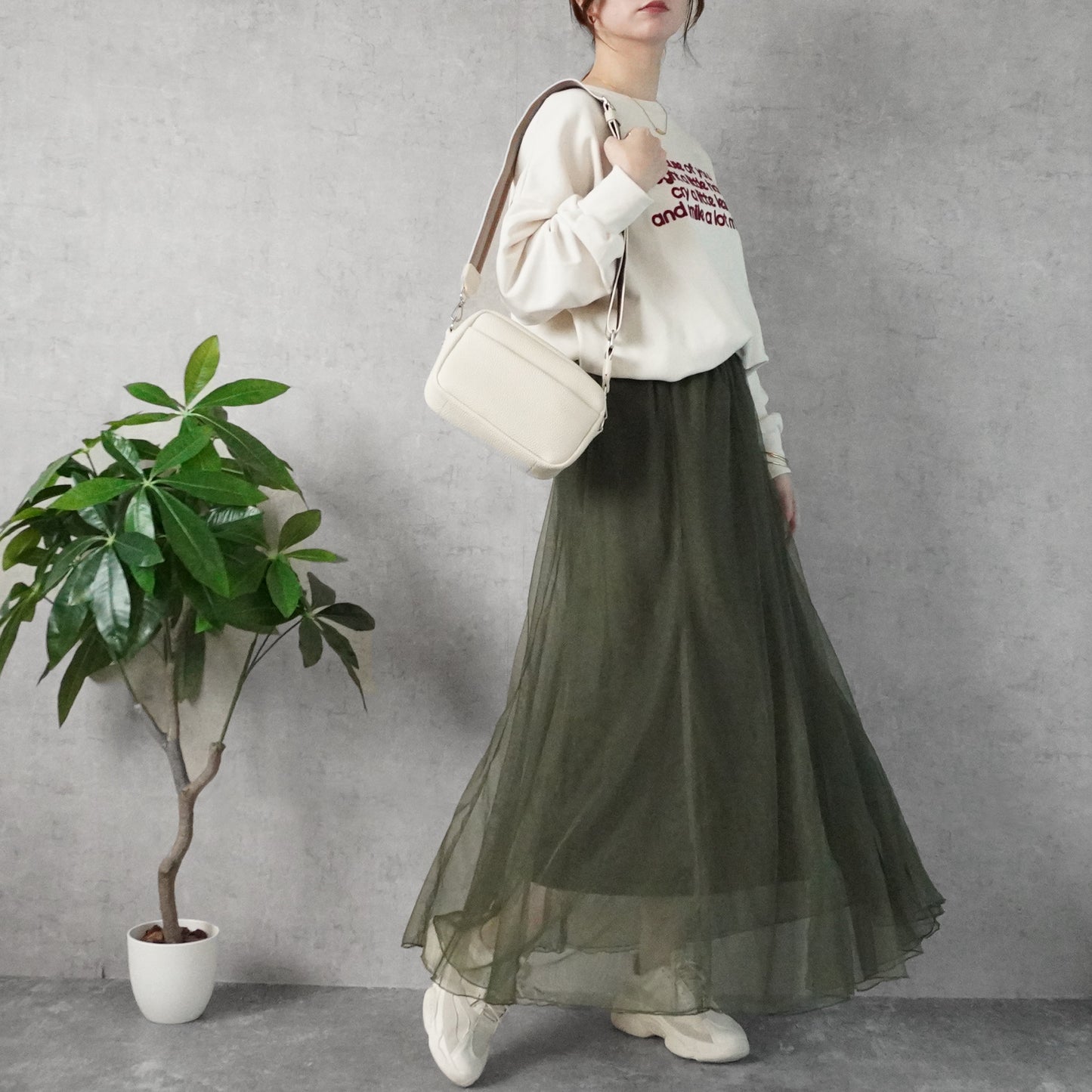 ダブルチュールロングスカート