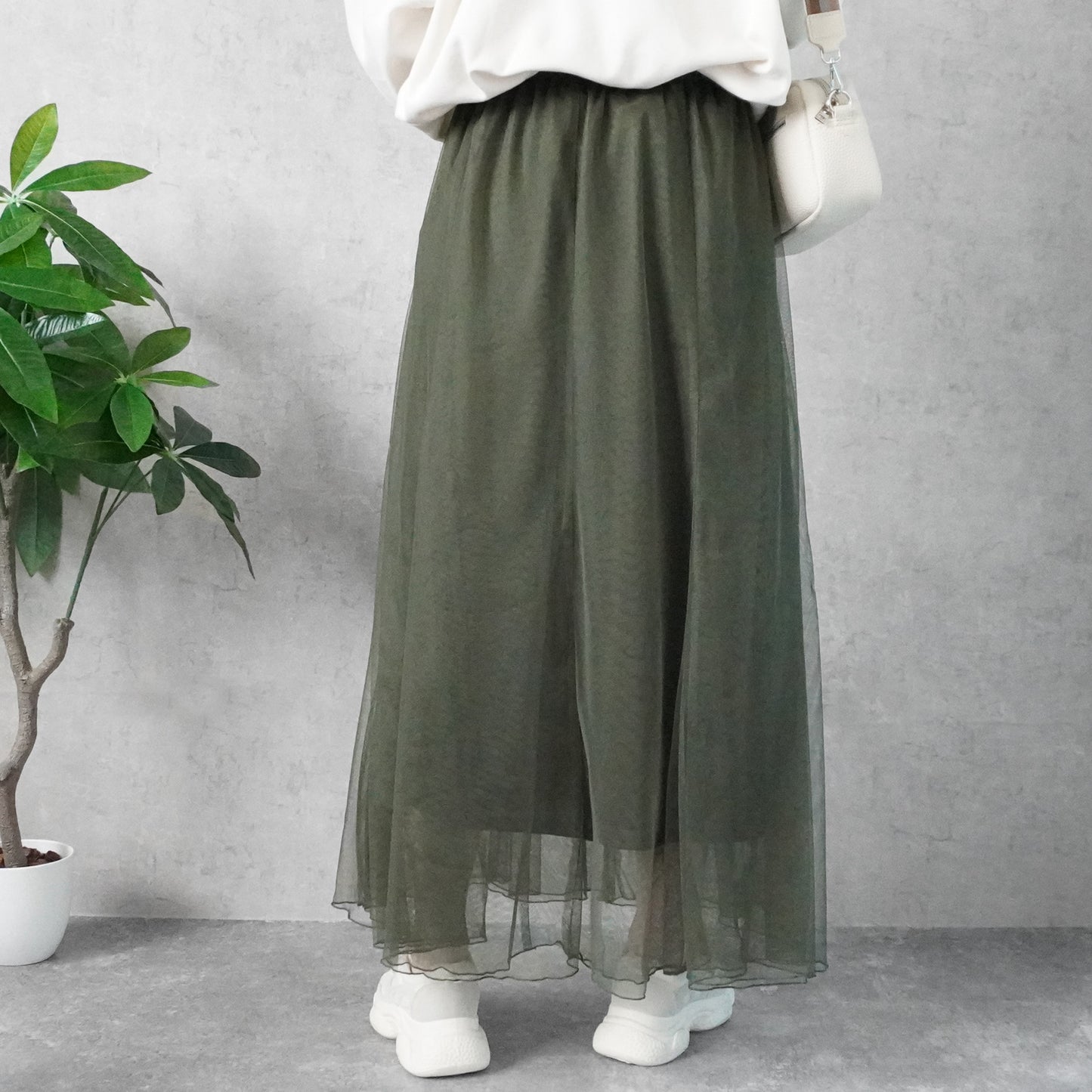 ダブルチュールロングスカート