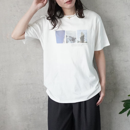 コマ割りフォトプリントビッグTシャツ