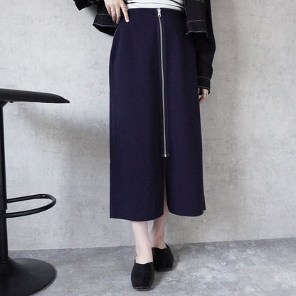 リバーシブルファスナーロングスカート