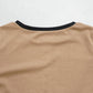 配色ヘンリーネックテレコリブTシャツ