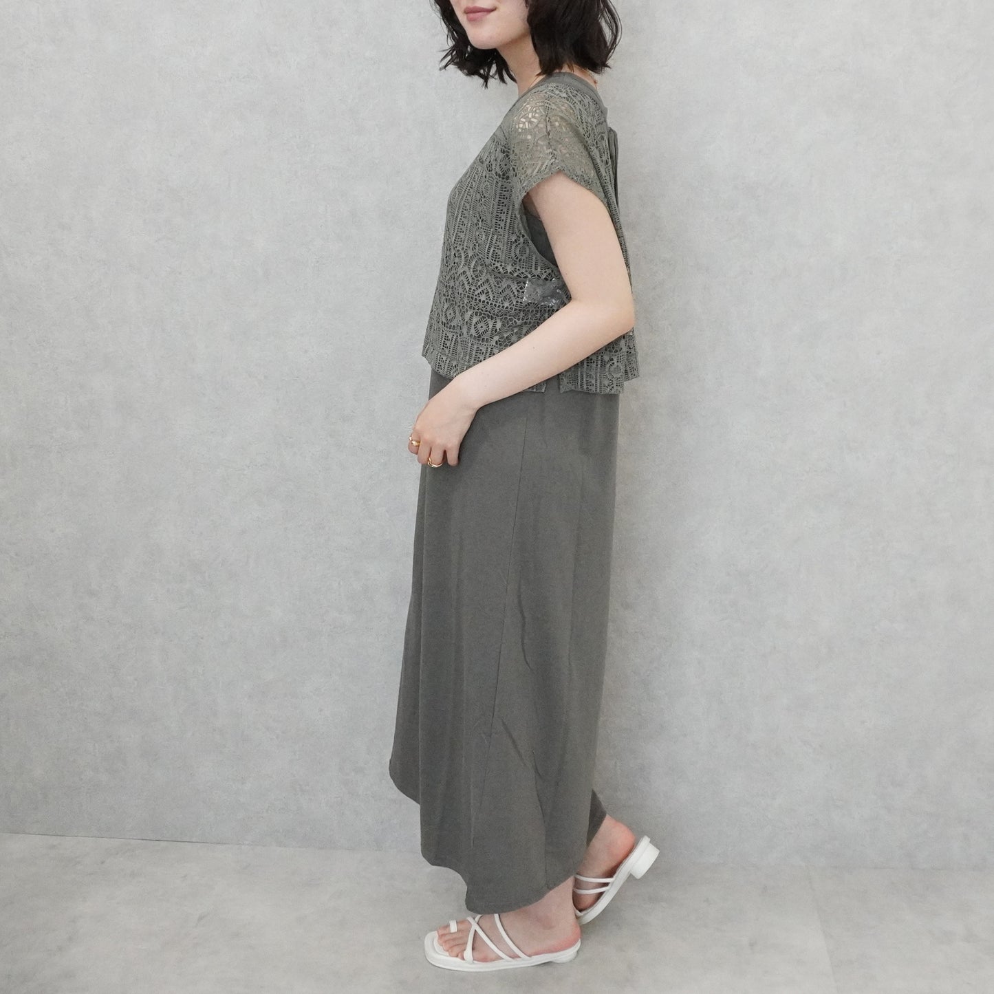 レースマルチWAYノースリーブワンピース