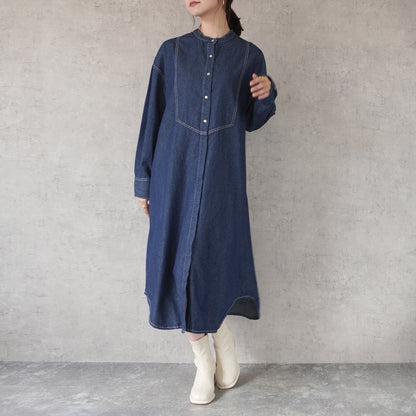 リサイクルデニムシャツワンピース