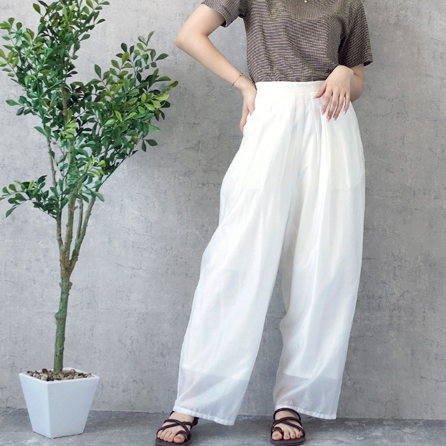 シアーカーブパンツ