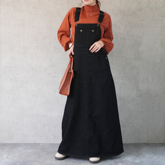 デニムサロペットスカート