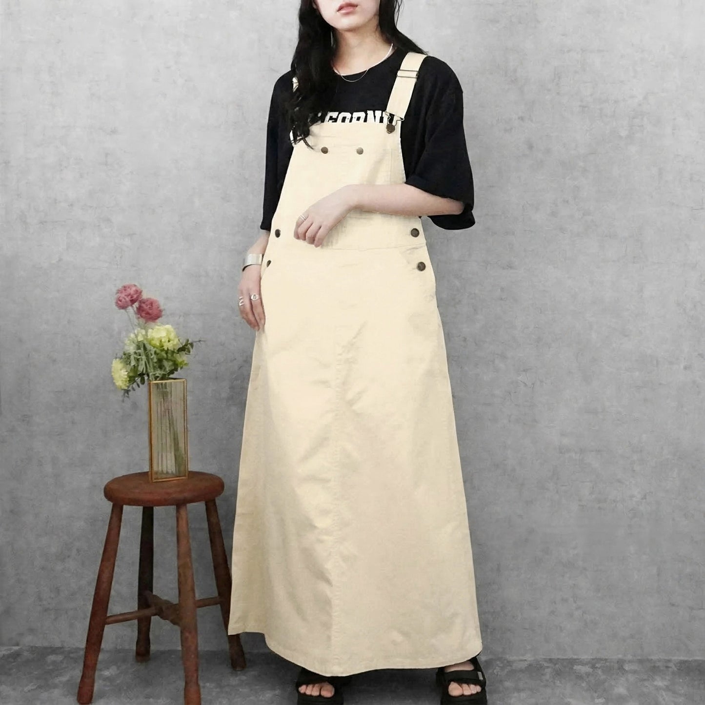 チノサロペットスカート