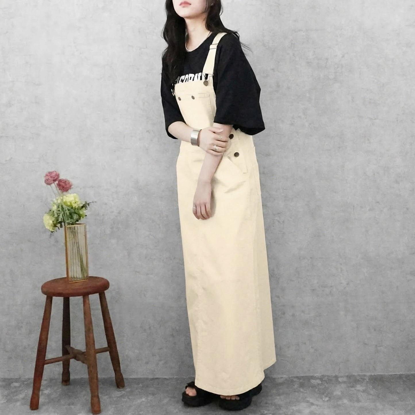 チノサロペットスカート