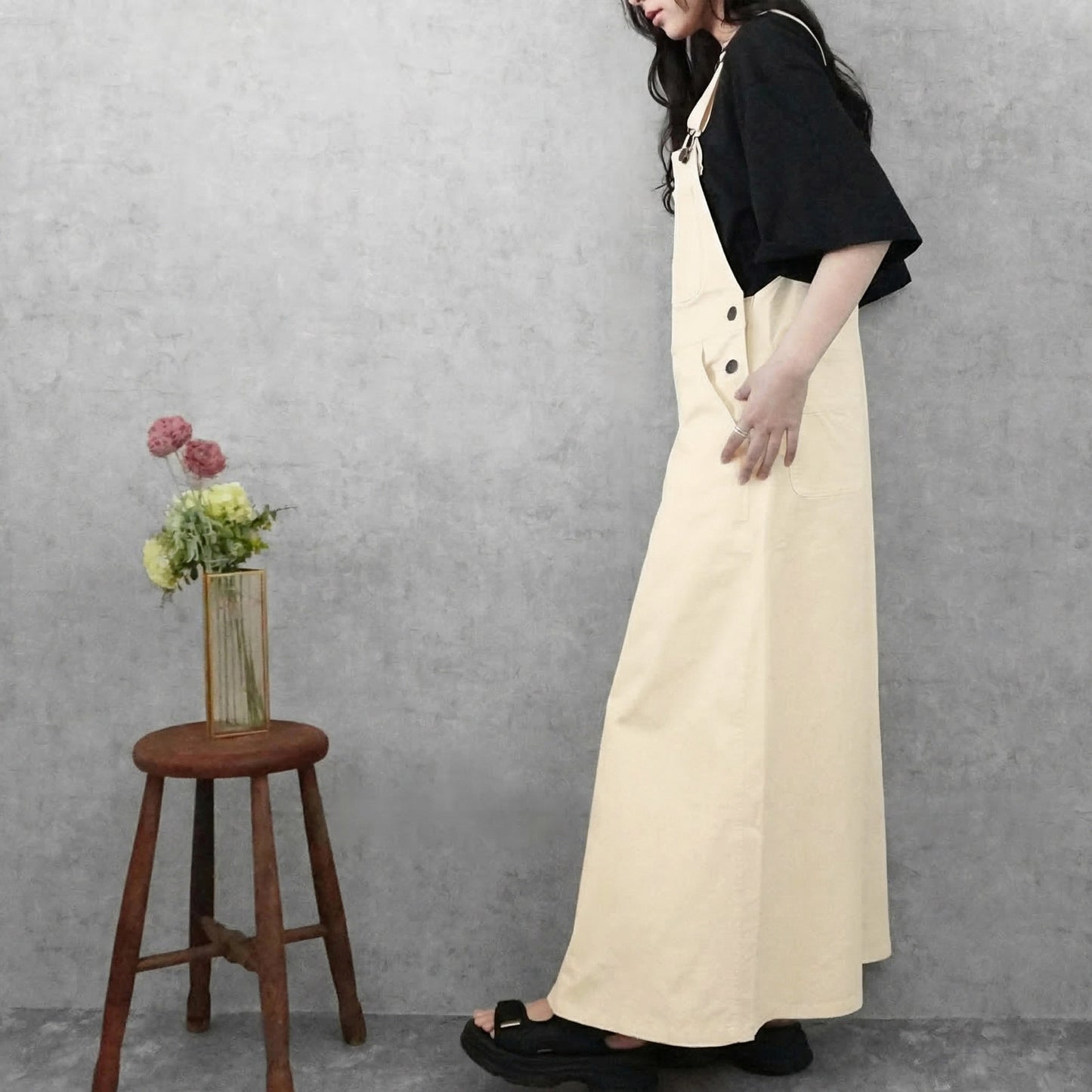 チノサロペットスカート