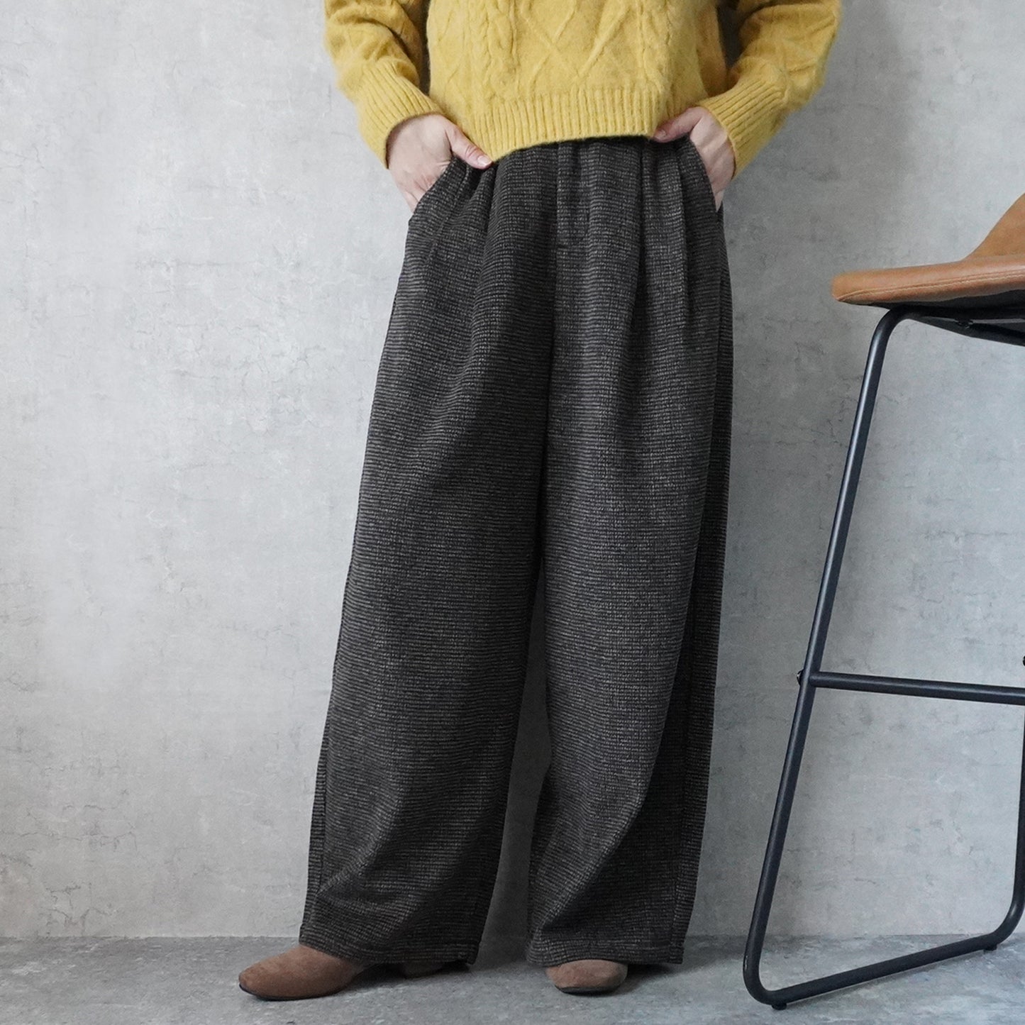 ツイードワイドパンツ