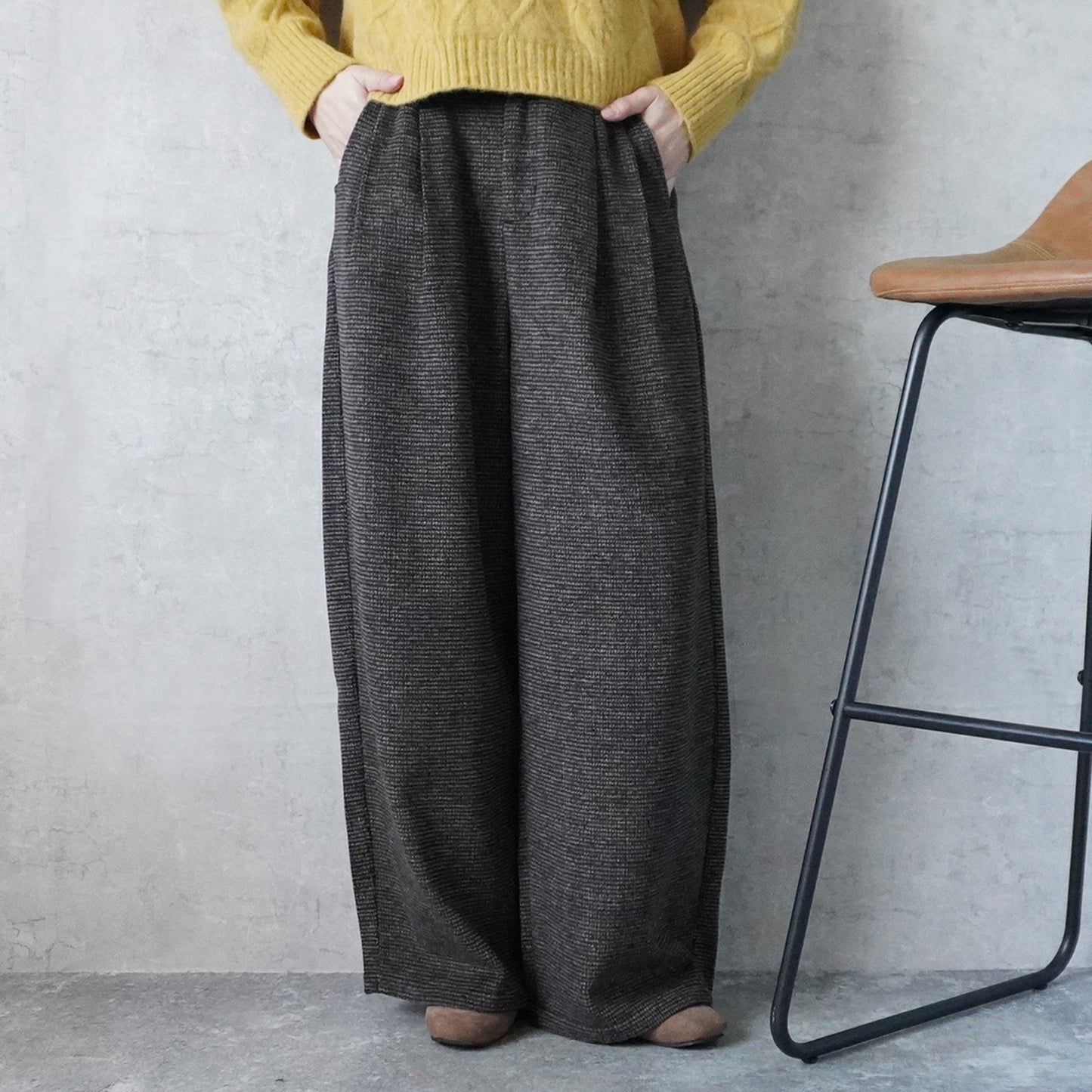 ツイードワイドパンツ