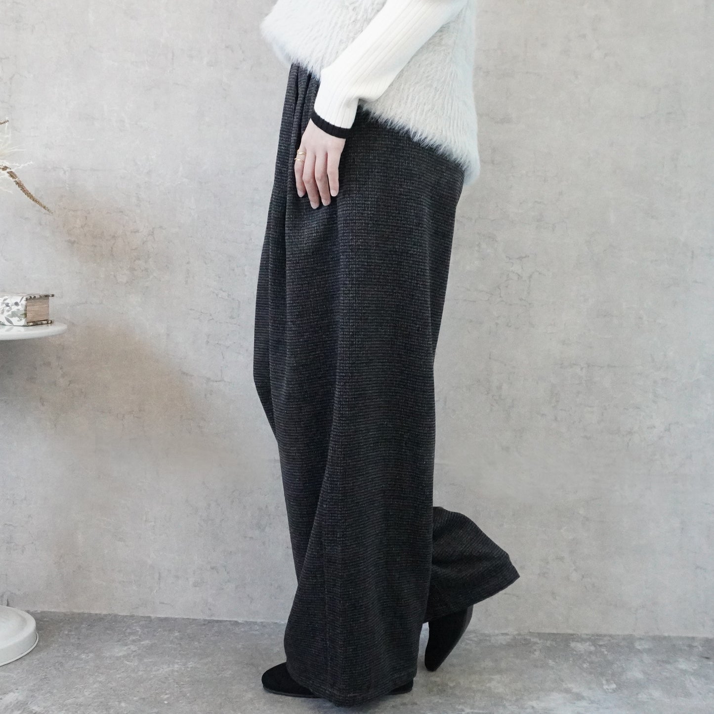 ツイードワイドパンツ