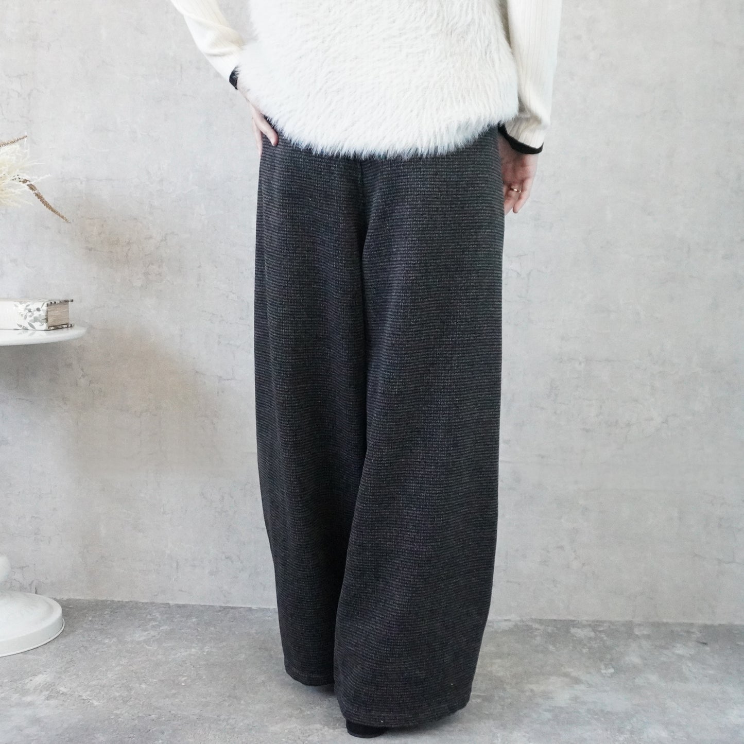 ツイードワイドパンツ