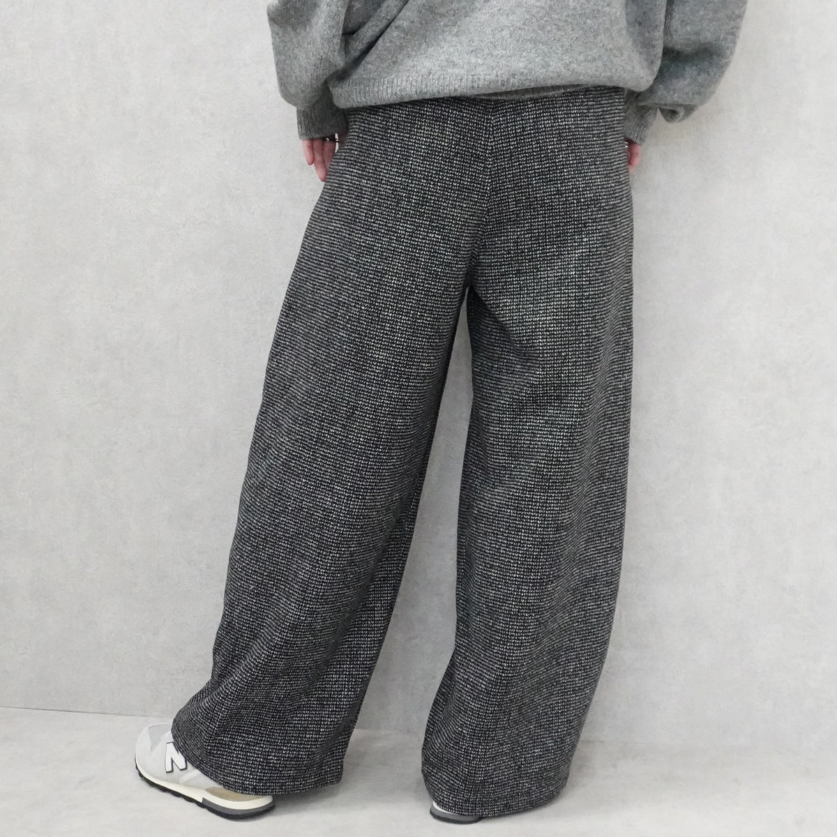 ツイードタックワイドパンツ