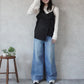 ヴィンテージデニムハイウエストストレートパンツ