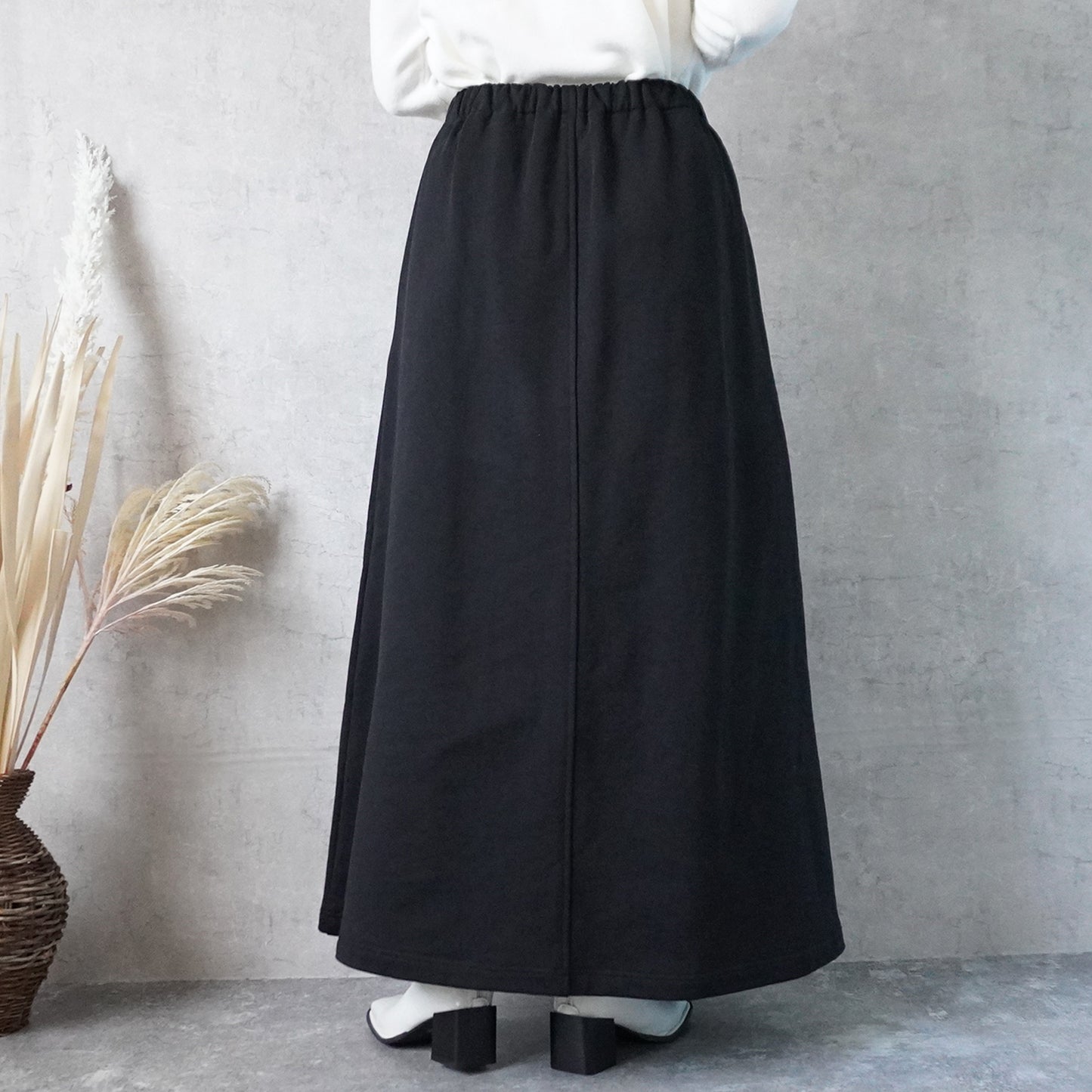 裏毛420g/mスウェットフレアロングスカート