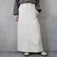 カラーセミフレアー超ロングスカート