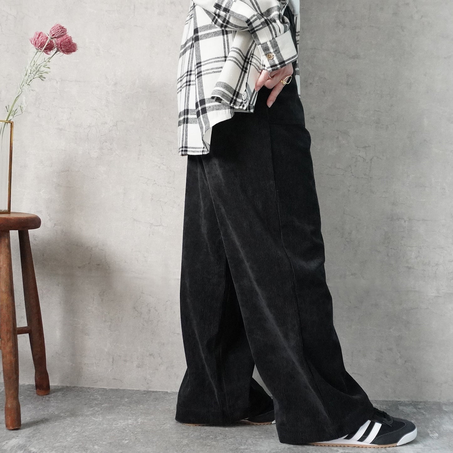 コーデュロイベイカーワイドパンツ
