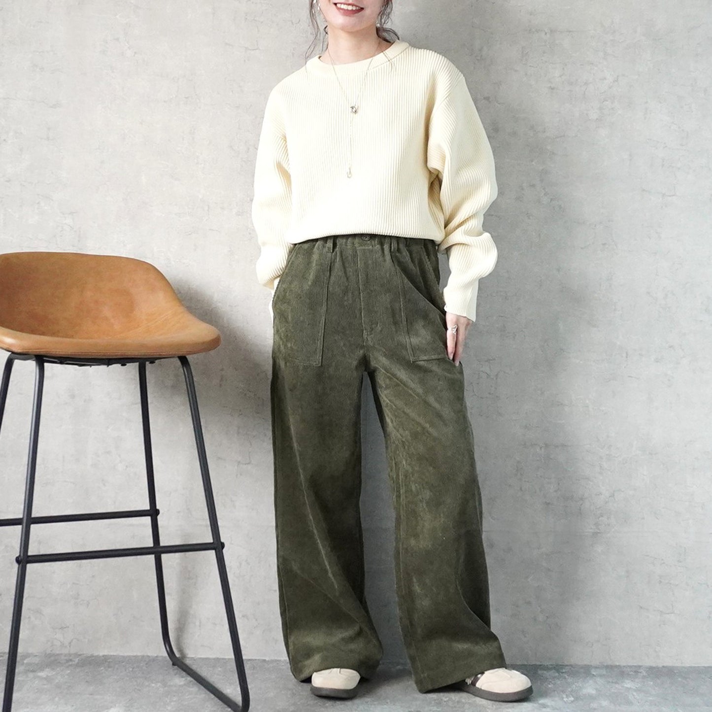 コーデュロイベイカーワイドパンツ