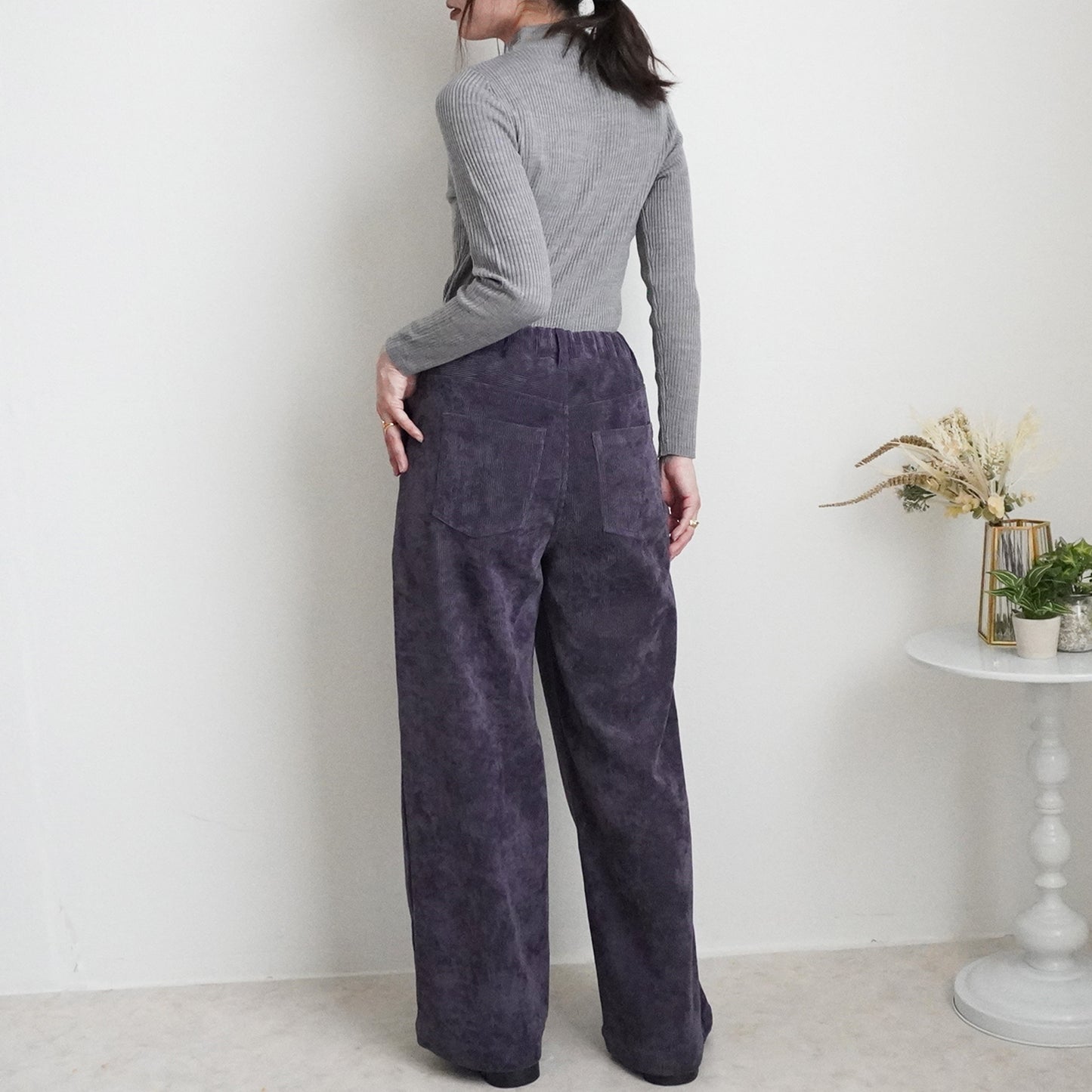 コーデュロイベイカーワイドパンツ