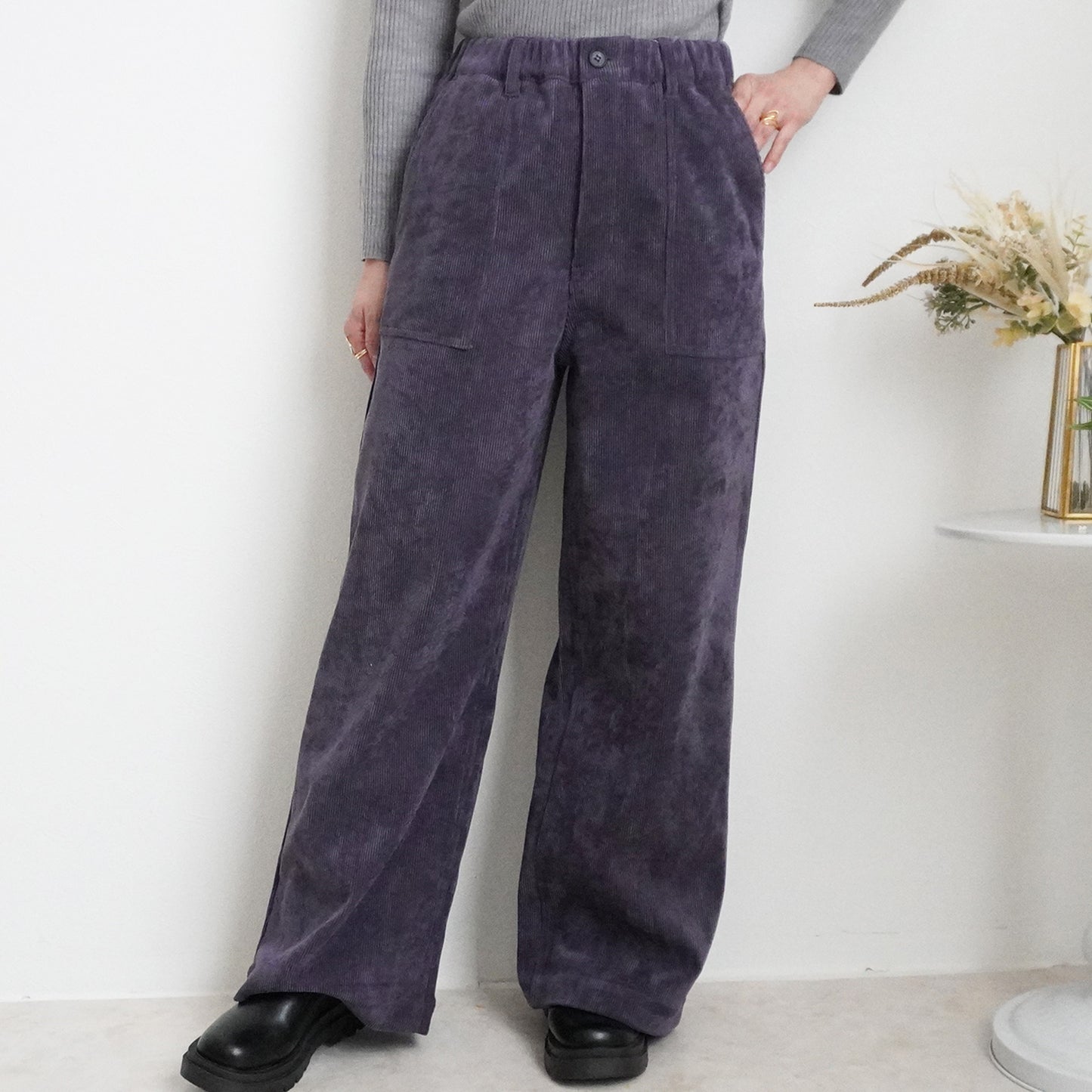 コーデュロイベイカーワイドパンツ