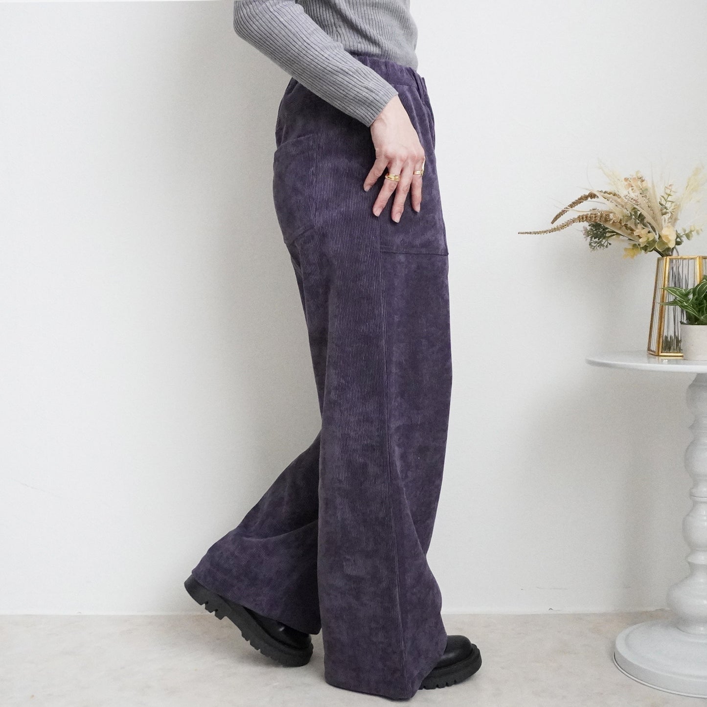 コーデュロイベイカーワイドパンツ