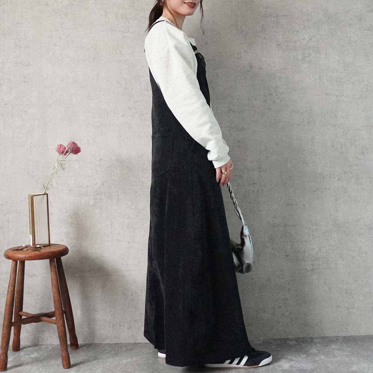 コーデュロイジャンパースカート