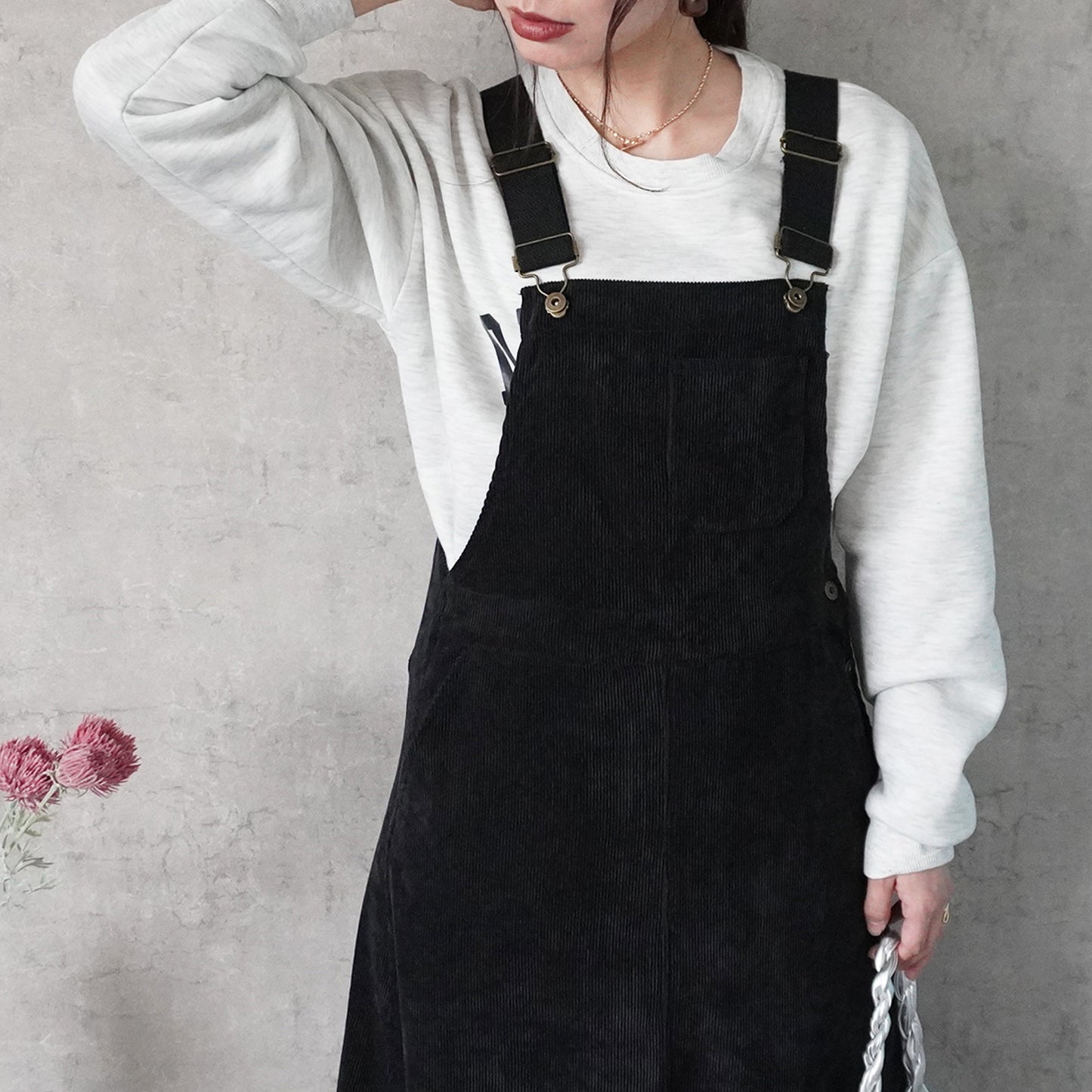 コーデュロイジャンパースカート