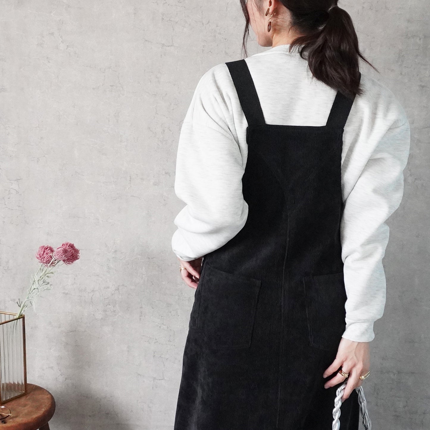 コーデュロイジャンパースカート