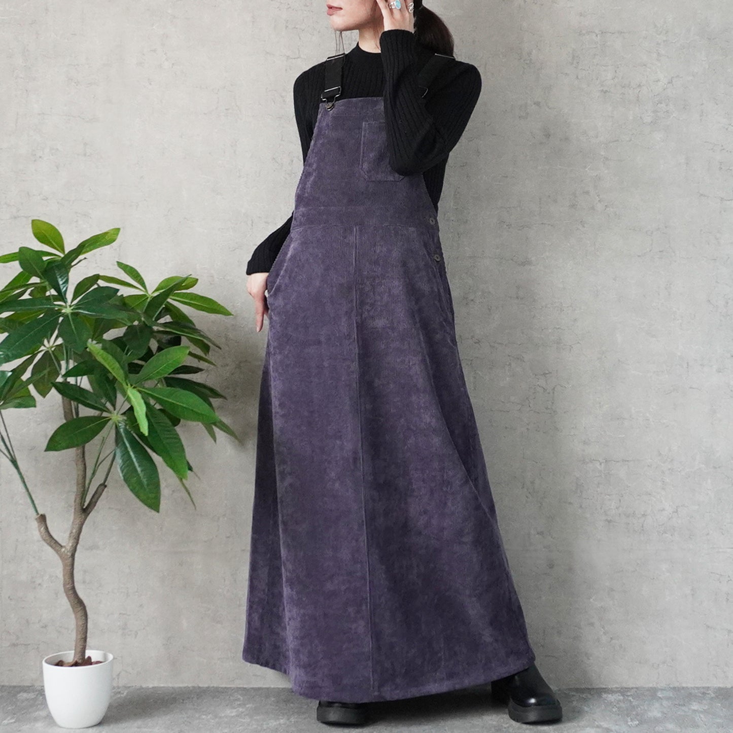 コーデュロイジャンパースカート