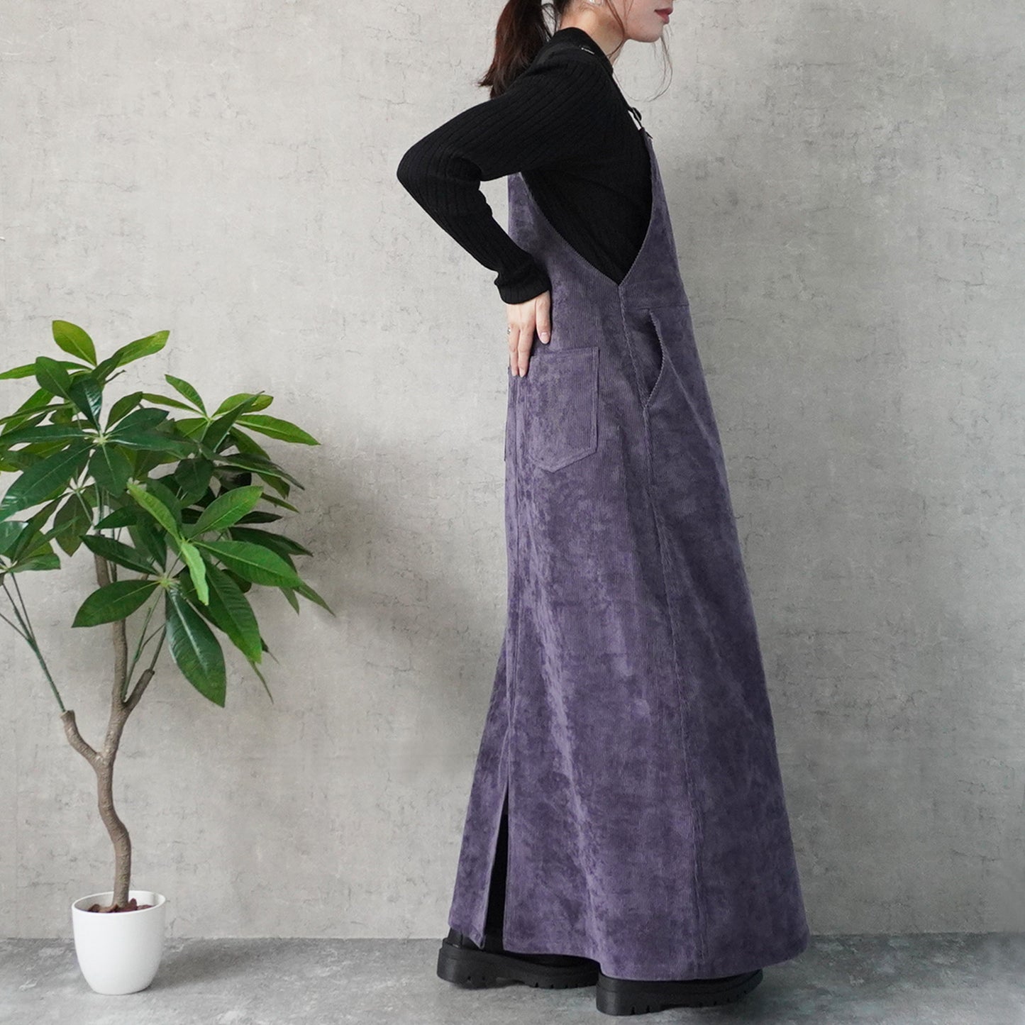 コーデュロイジャンパースカート