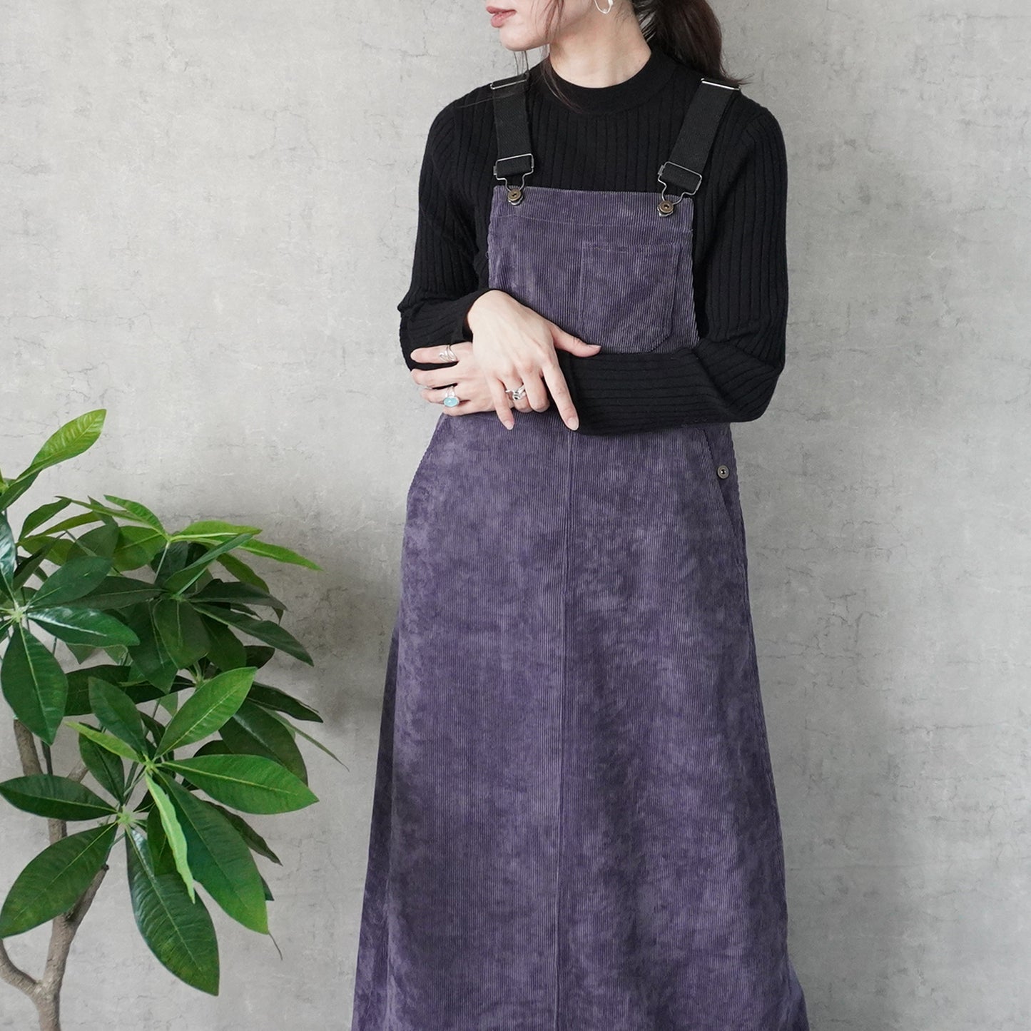 コーデュロイジャンパースカート