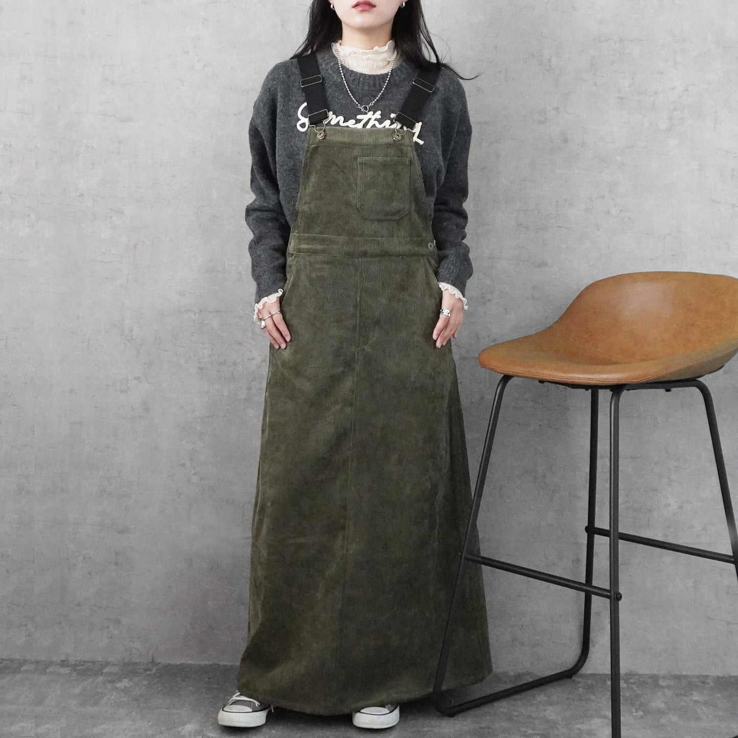 コーデュロイジャンパースカート